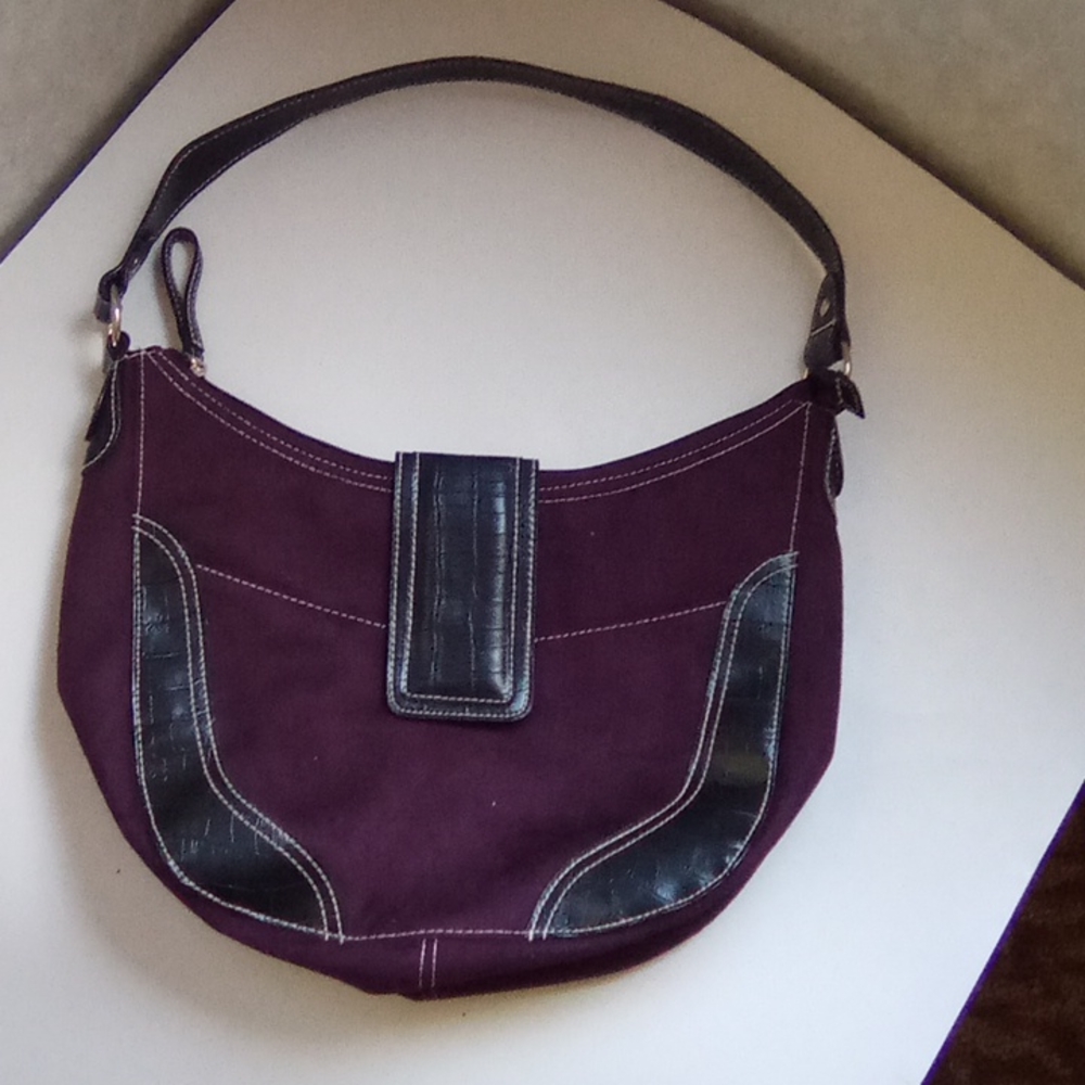 Purple and black Victoria's secret handbag purse